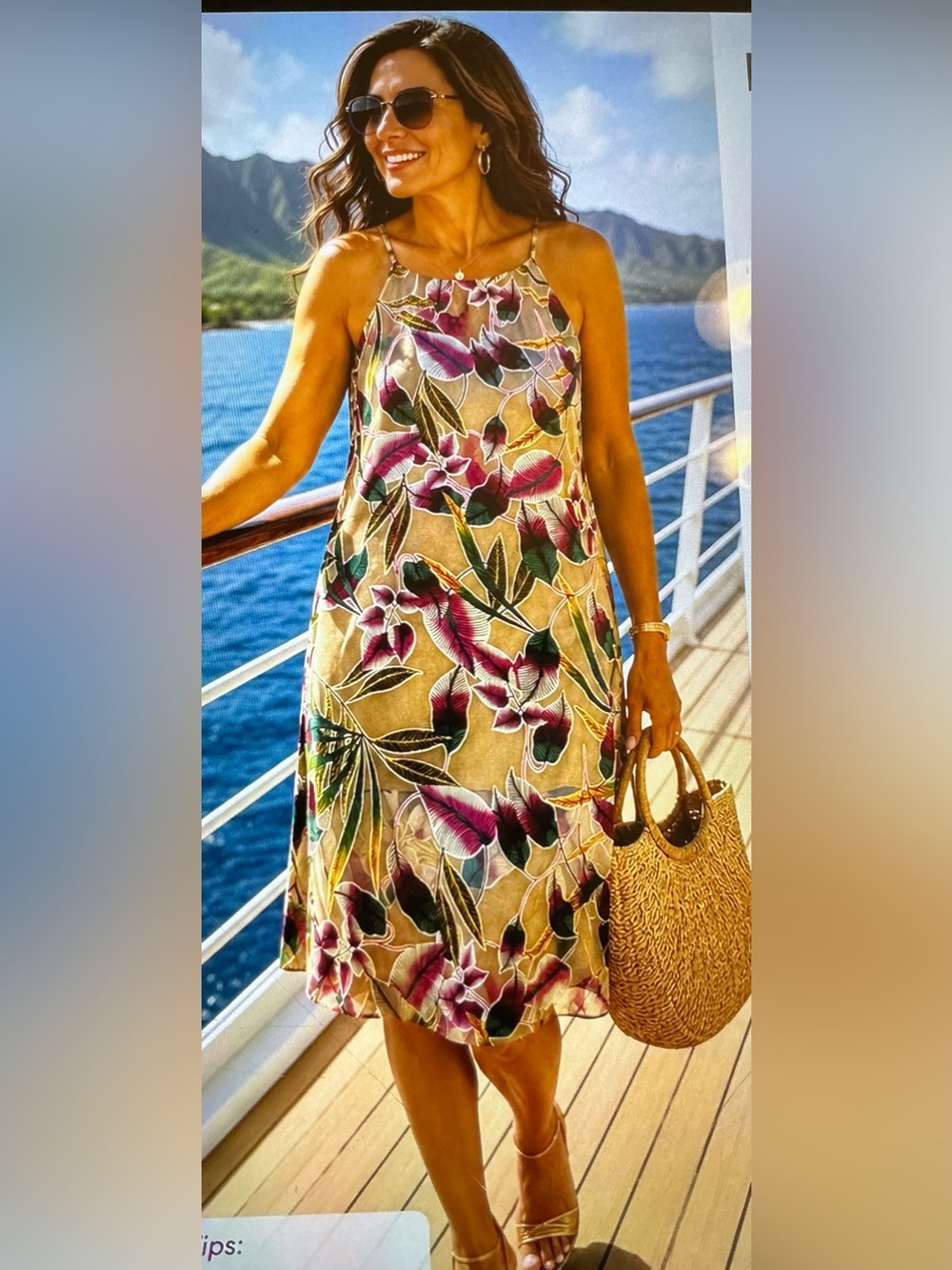 BOLD ELEMENTS TROPICAL SHIFT DRESS